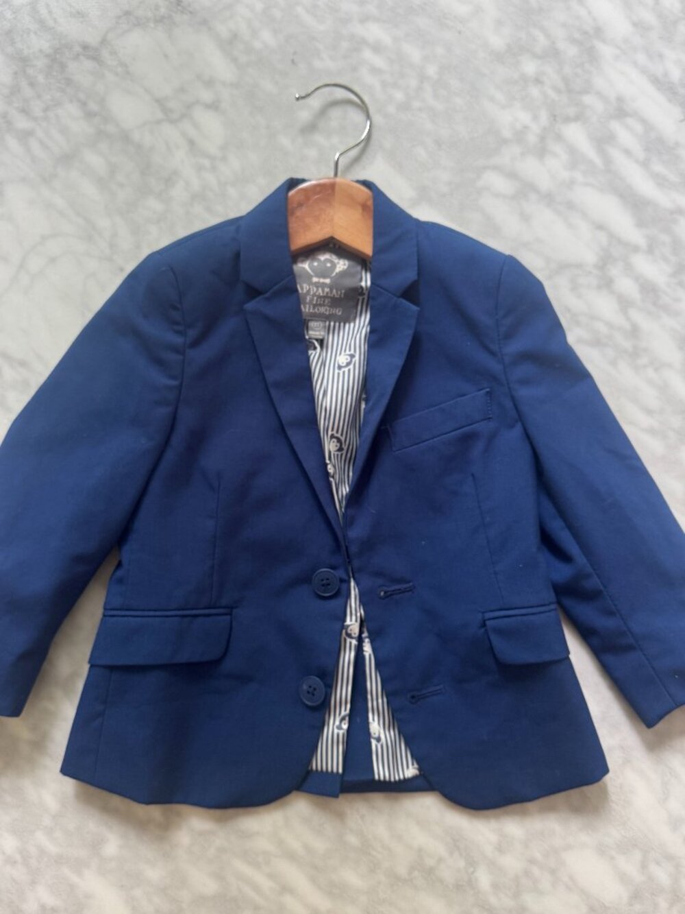 Adorable 3T Appaman Navy Blue Boys Suit (jacket, shorts, and pants)